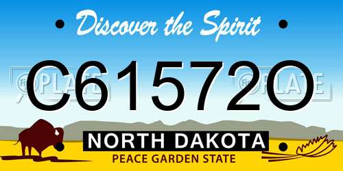C61572O North Dakota License Plate