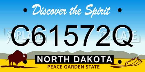 C61572Q North Dakota License Plate