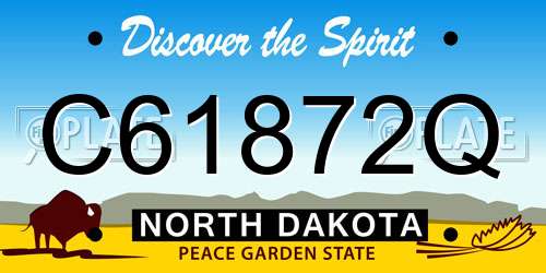 C61872Q North Dakota License Plate