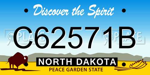 C62571B North Dakota License Plate