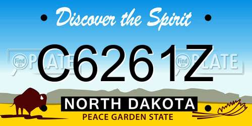 C6261Z North Dakota License Plate