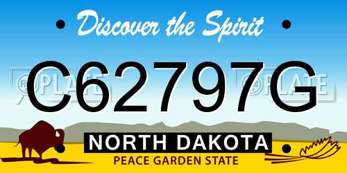 C62797G North Dakota License Plate