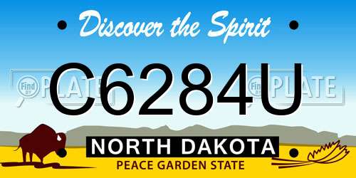 C6284U North Dakota License Plate