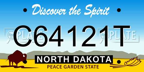 C64121T North Dakota License Plate