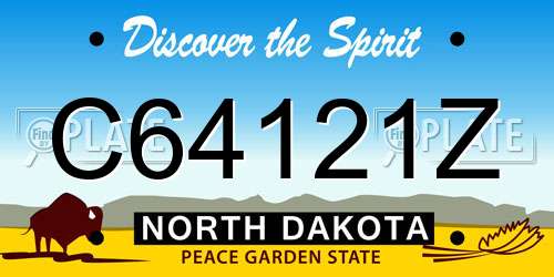 C64121Z North Dakota License Plate