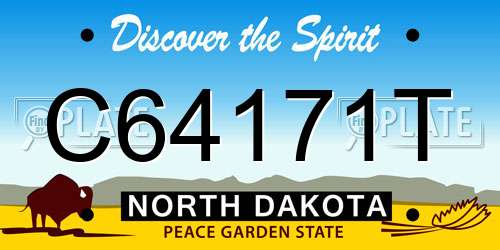 C64171T North Dakota License Plate