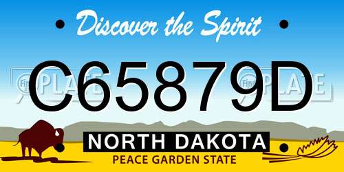 C65879D North Dakota License Plate