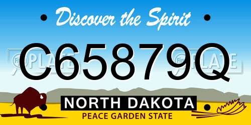 C65879Q North Dakota License Plate