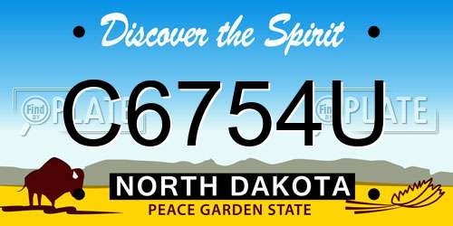 C6754U North Dakota License Plate