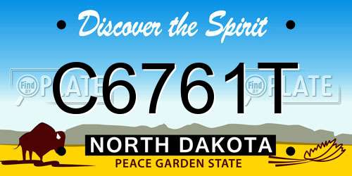 C6761T North Dakota License Plate