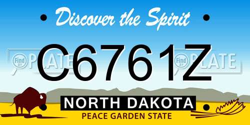 C6761Z North Dakota License Plate