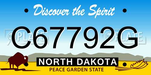 C67792G North Dakota License Plate