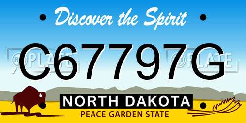 C67797G North Dakota License Plate