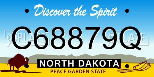 C68879Q North Dakota License Plate