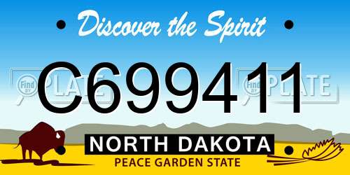C699411 North Dakota License Plate