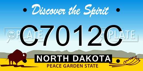 C7012C North Dakota License Plate