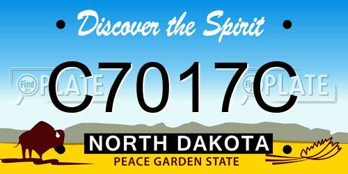 C7017C North Dakota License Plate