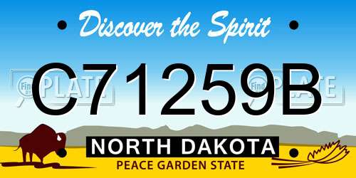 C71259B North Dakota License Plate
