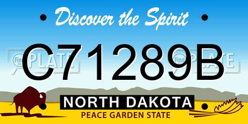 C71289B North Dakota License Plate