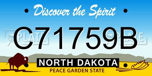 C71759B North Dakota License Plate