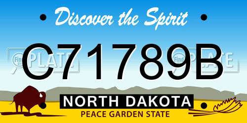 C71789B North Dakota License Plate