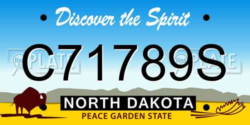 C71789S North Dakota License Plate