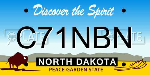 C71NBN North Dakota License Plate