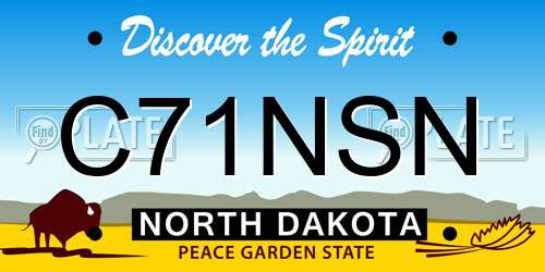 C71NSN North Dakota License Plate