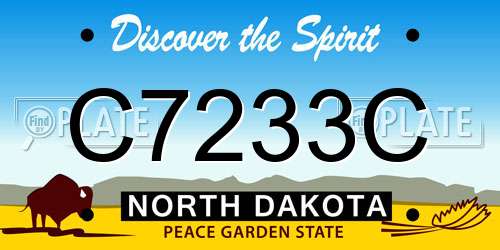 C7233C North Dakota License Plate