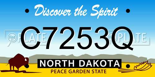 C7253Q North Dakota License Plate