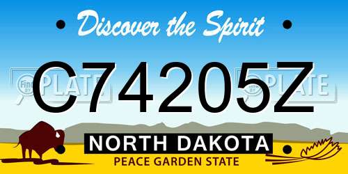 C74205Z North Dakota License Plate