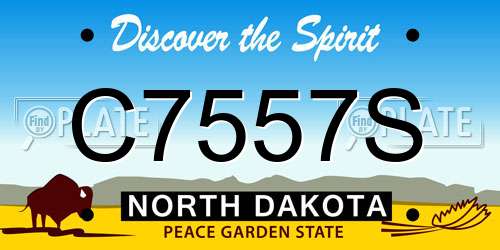 C7557S North Dakota License Plate