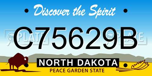 C75629B North Dakota License Plate