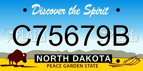 C75679B North Dakota License Plate