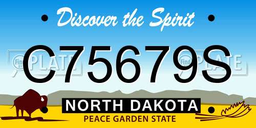 C75679S North Dakota License Plate