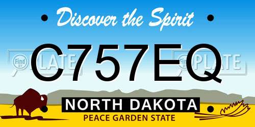 C757EQ North Dakota License Plate