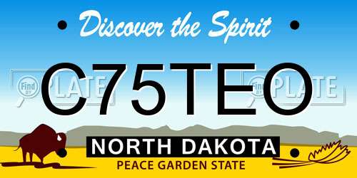 C75TEO North Dakota License Plate