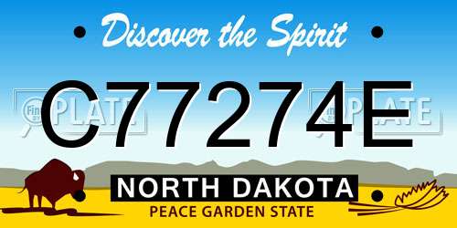 C77274E North Dakota License Plate