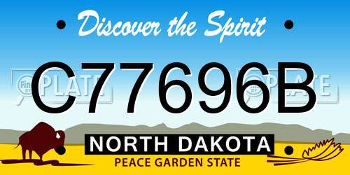 C77696B North Dakota License Plate
