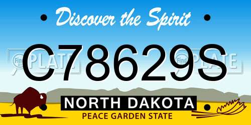 C78629S North Dakota License Plate