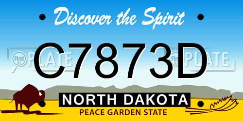 C7873D North Dakota License Plate