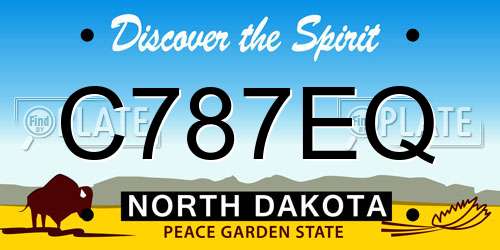 C787EQ North Dakota License Plate