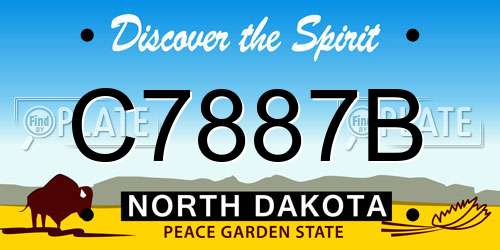 C7887B North Dakota License Plate