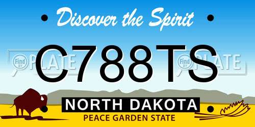 C788TS North Dakota License Plate