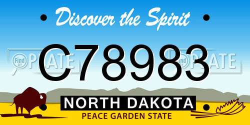 C78983 North Dakota License Plate