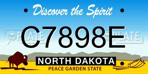 C7898E North Dakota License Plate