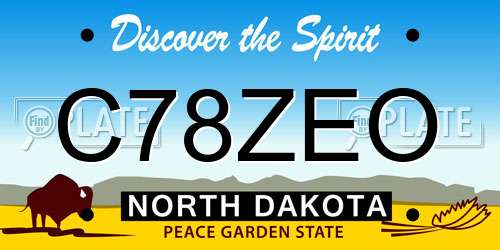 C78ZEO North Dakota License Plate