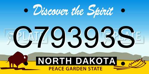 C79393S North Dakota License Plate