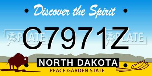 C7971Z North Dakota License Plate