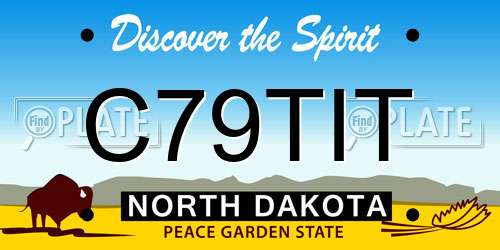 C79TIT North Dakota License Plate